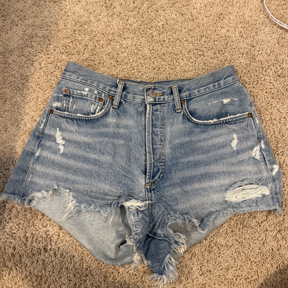 AGOLDE Parker Vintage Cut Off Short in Blue